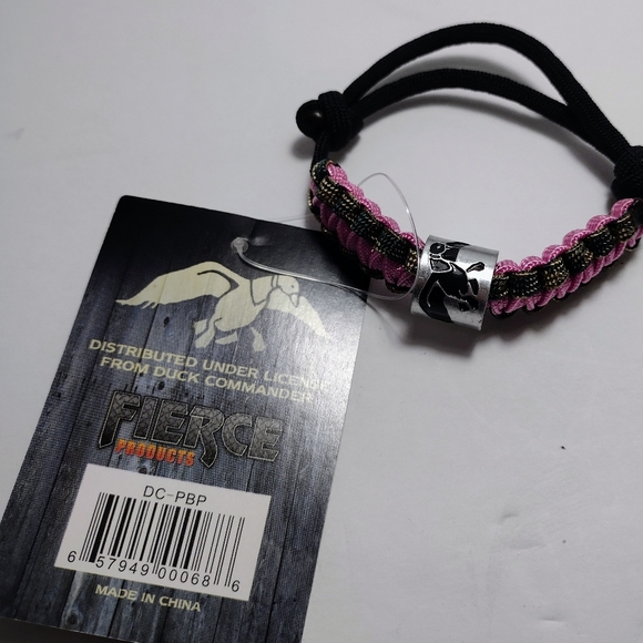 Duck Commander: Braided Bracelet Pink/Black/Brown Camo Adjustable Sliding Knots - Picture 6 of 11